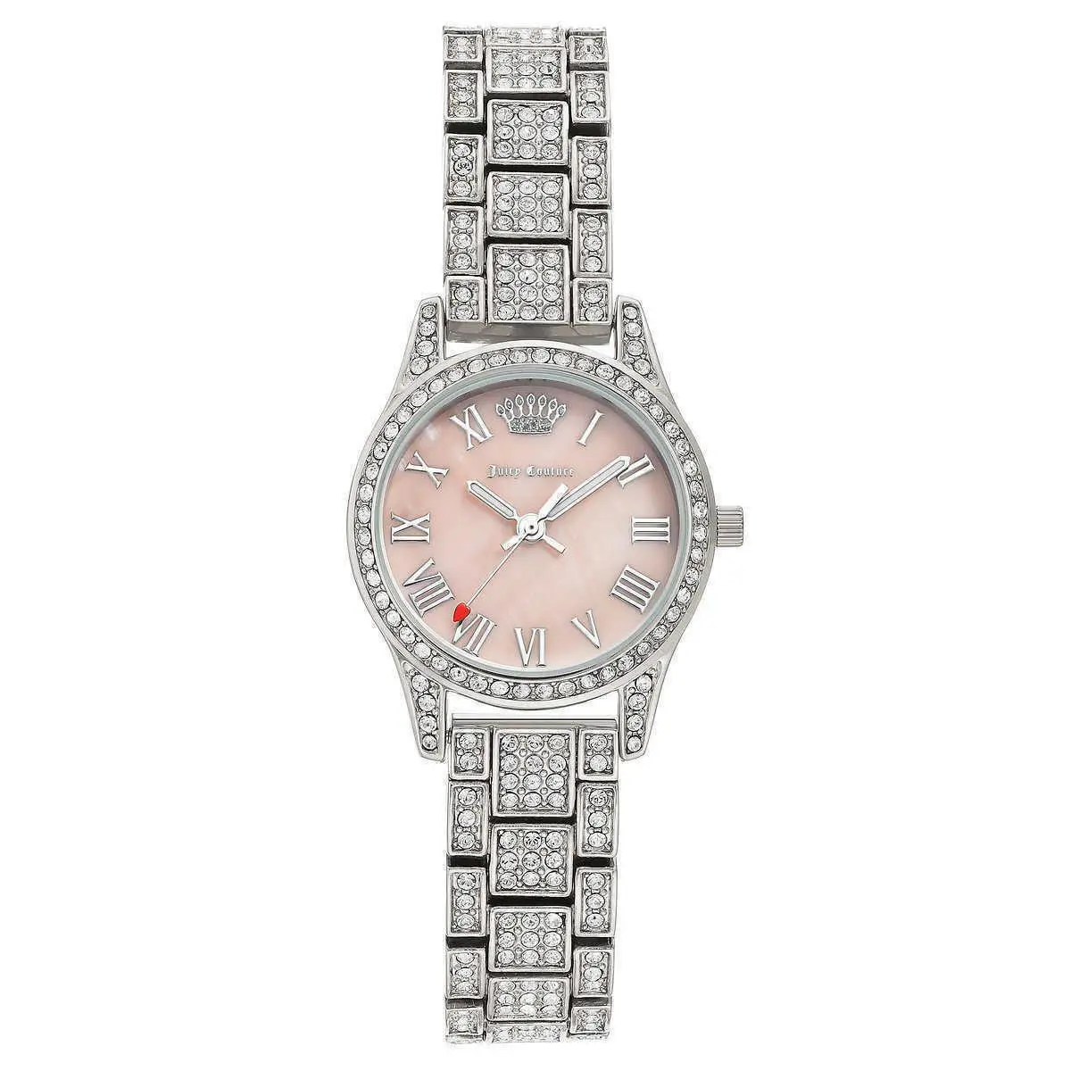 Juicy Couture JC/1261PMSV Black Label Pink Mother-of-pearl Dial Ladies Watch - Dial: Pink mother-of-pearl, Band: Silver