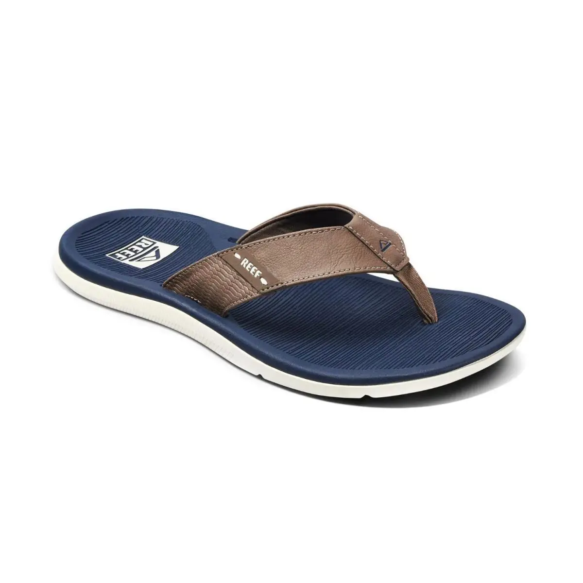 Man  Santa Ana Water Friendly Flip Flop Sandal CJ0381 Navy/khaki by Reef