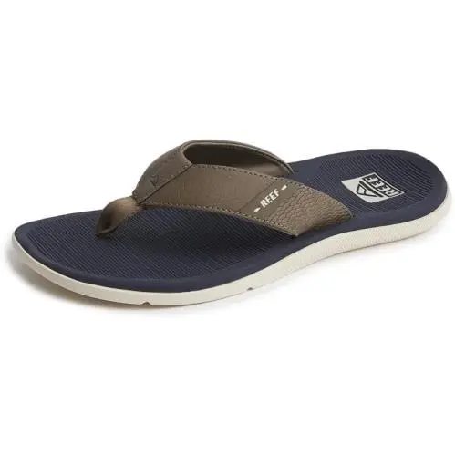 Man Reef Santa Ana Arch Support Flip Flop Sandal CJ0381 Navy/khaki