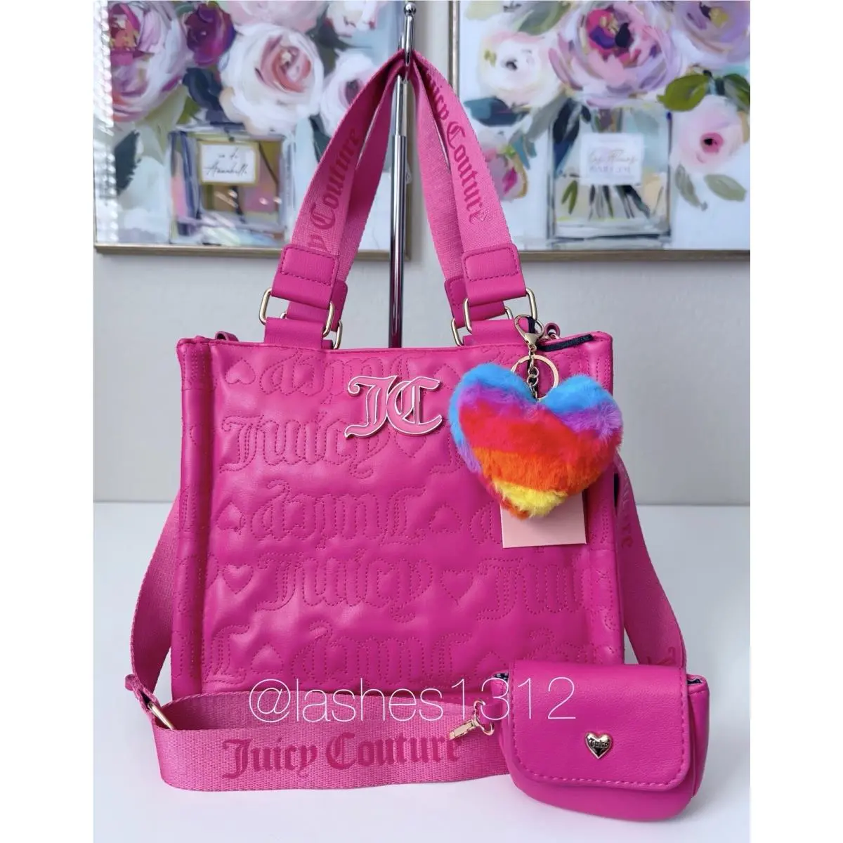 Juicy Couture Bag Pink League Mini Tote - Pink Flash