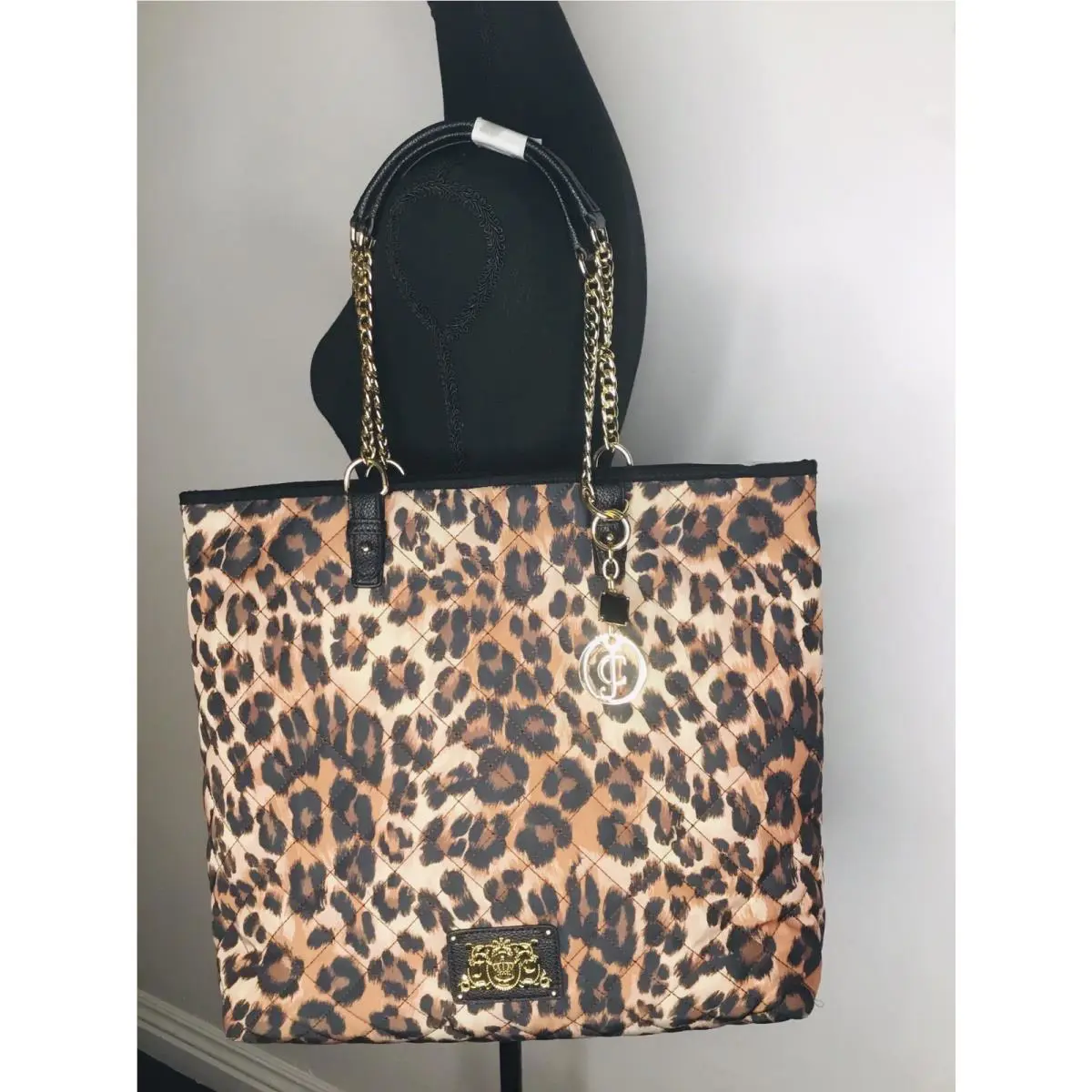 Juicy Couture Weekend Warrior YHRUS080 Leopard Quilted W/gold Cha