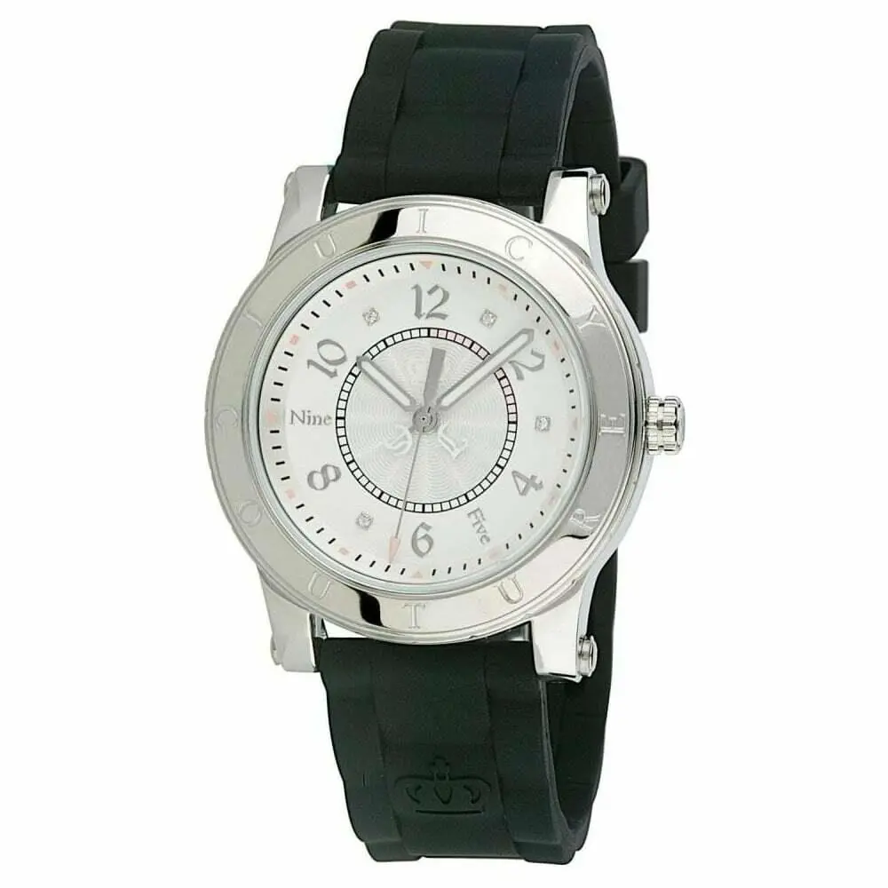Juicy Couture 1900832 Black Jelly Band Stainless Steel Case Watch