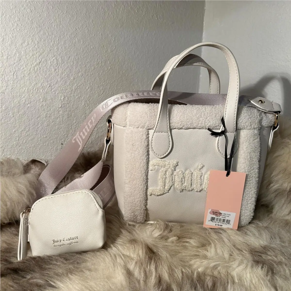 Juicy Couture Silver Lining Mini Tote - Angel