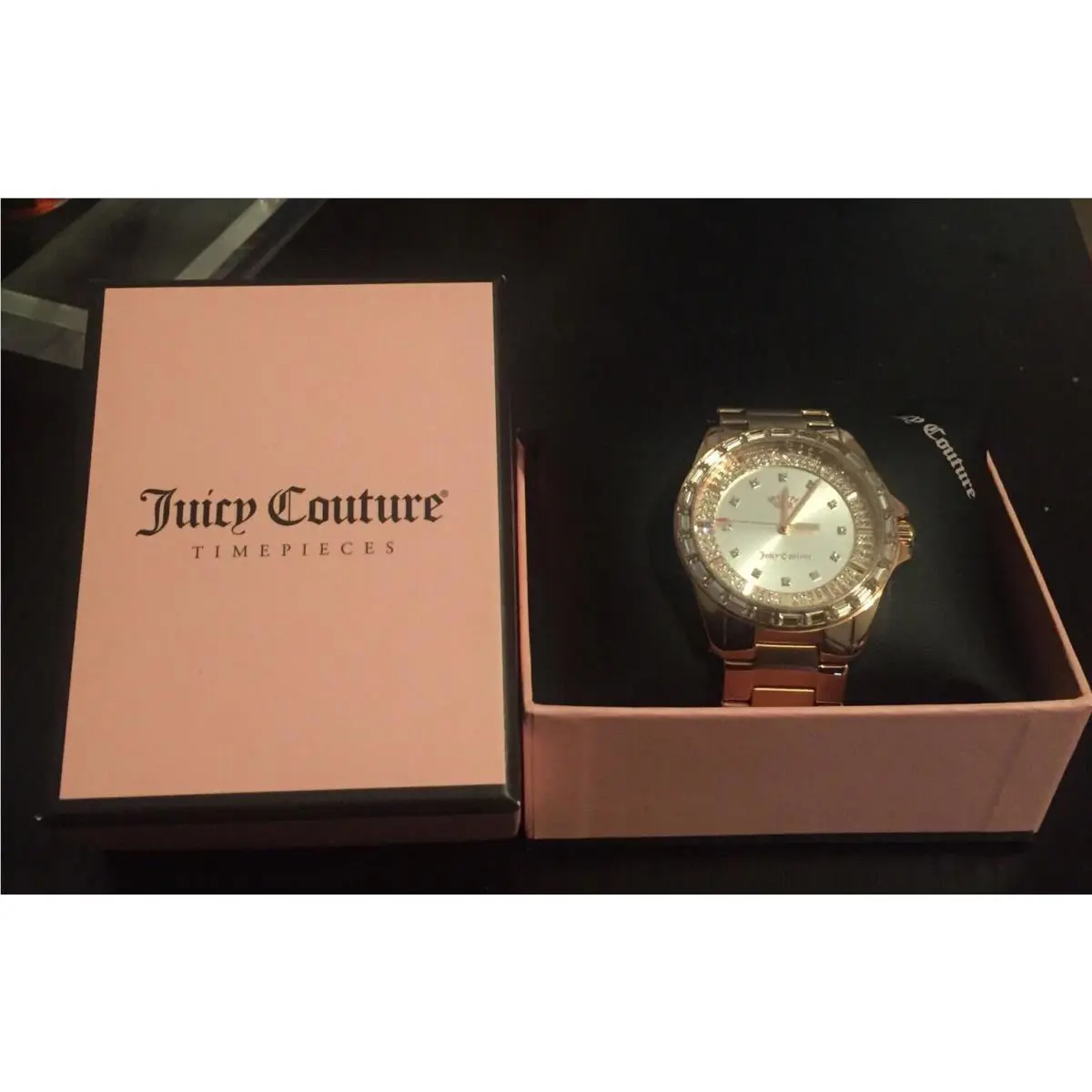 Juicy Couture Women`s Charlotte Crystal Stainless Steel Watch Retail