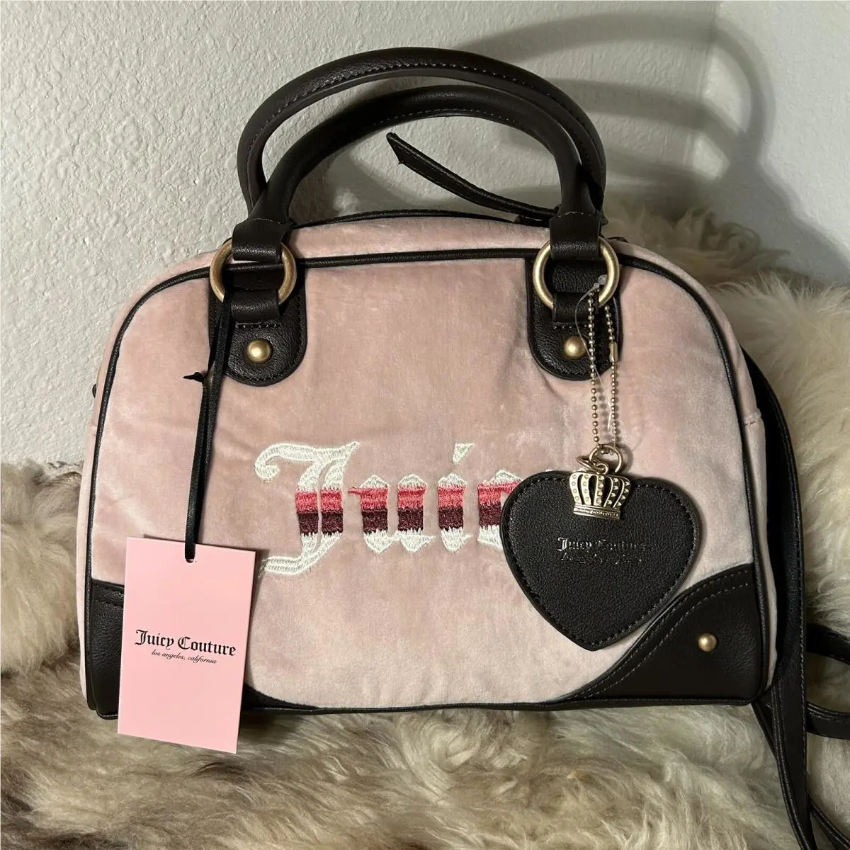 Juicy Couture Retro Vibe Satchel / Crossbody - Dusty Blush