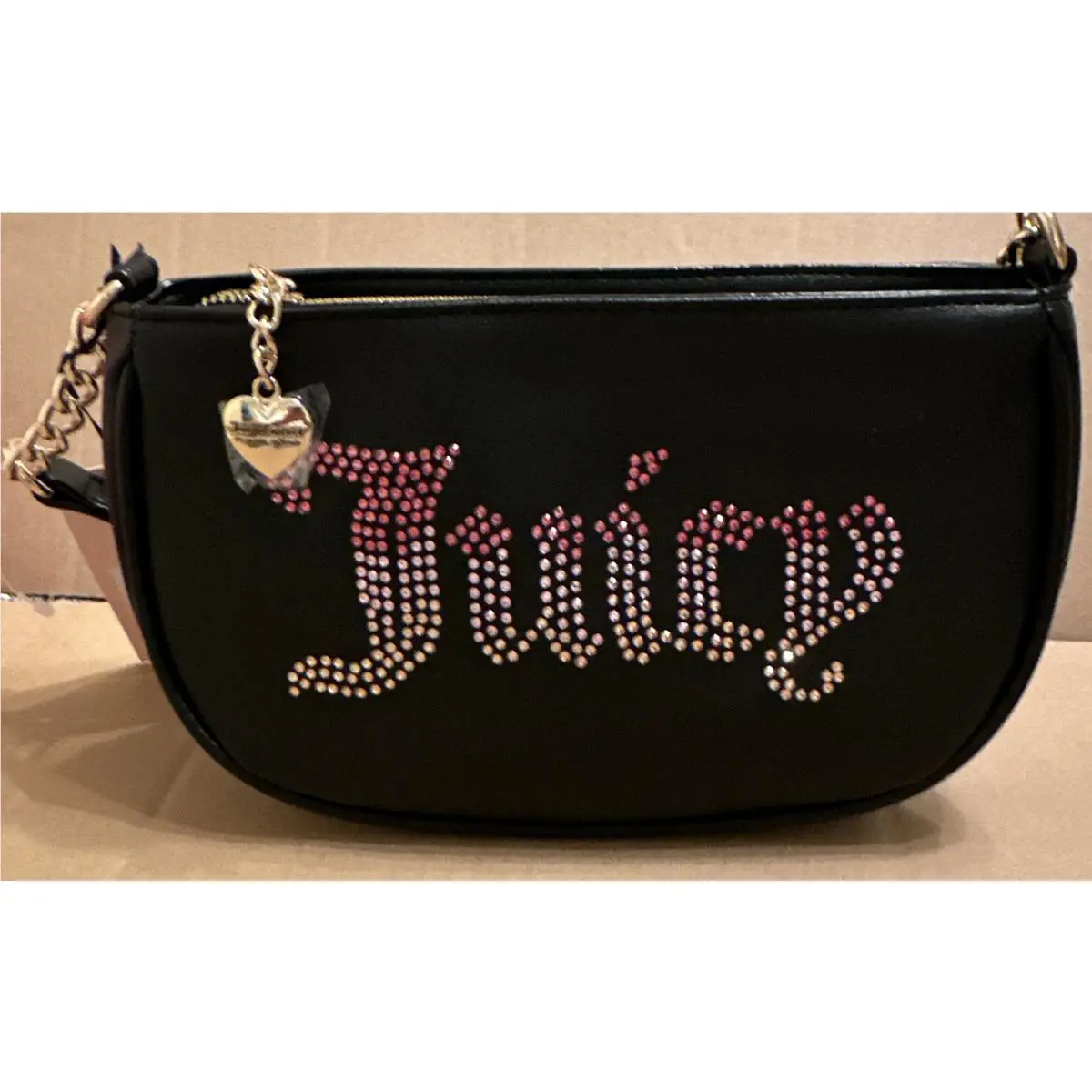 Juicy Couture Bag Black Liquorice Be Classic Leather Shoulder Bag Purse
