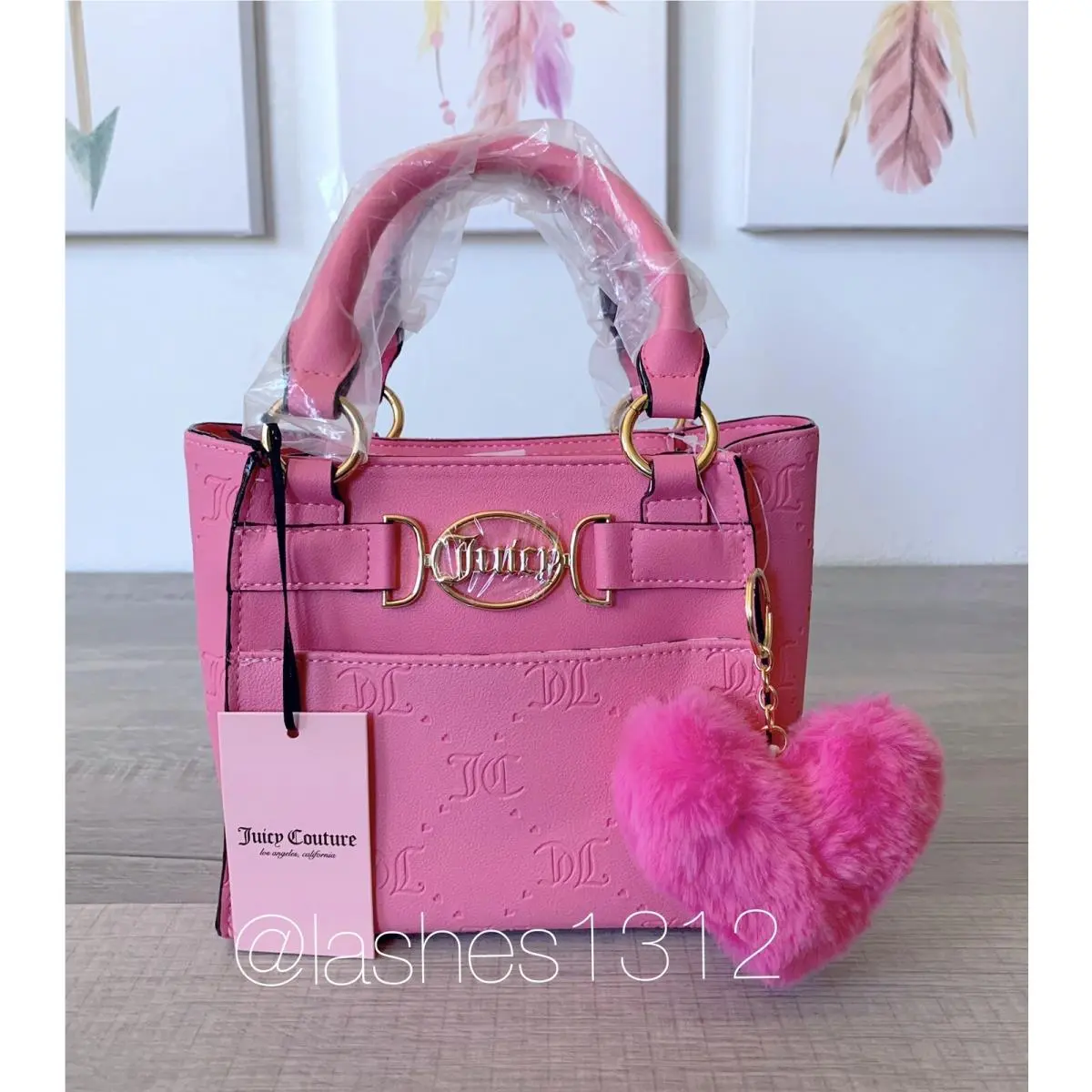 Juicy Couture Bag Medallion Mini Crossbody Tote - Pink