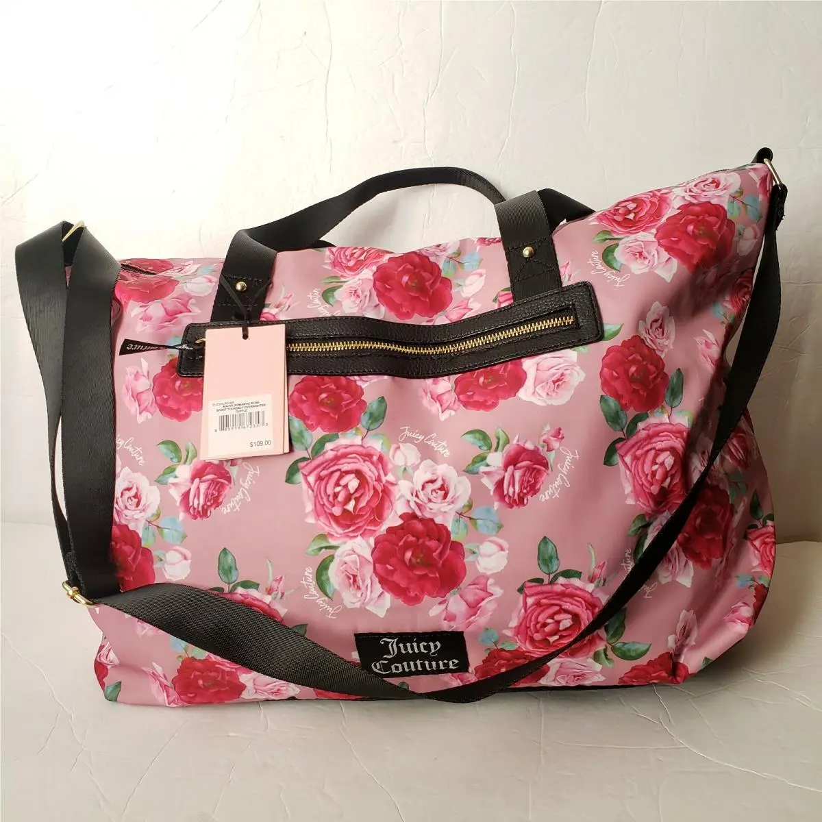 Juicy Couture Mauve Romantic Rose Sport Yourself Overnight Duffle Bag