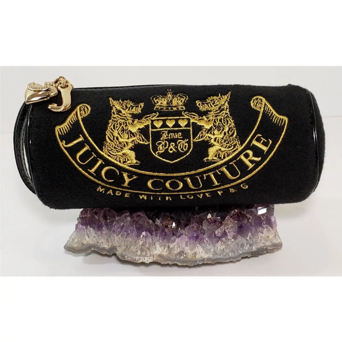 Vintage Y2K Juicy Couture Purse Bag Black Barrel Very Rare