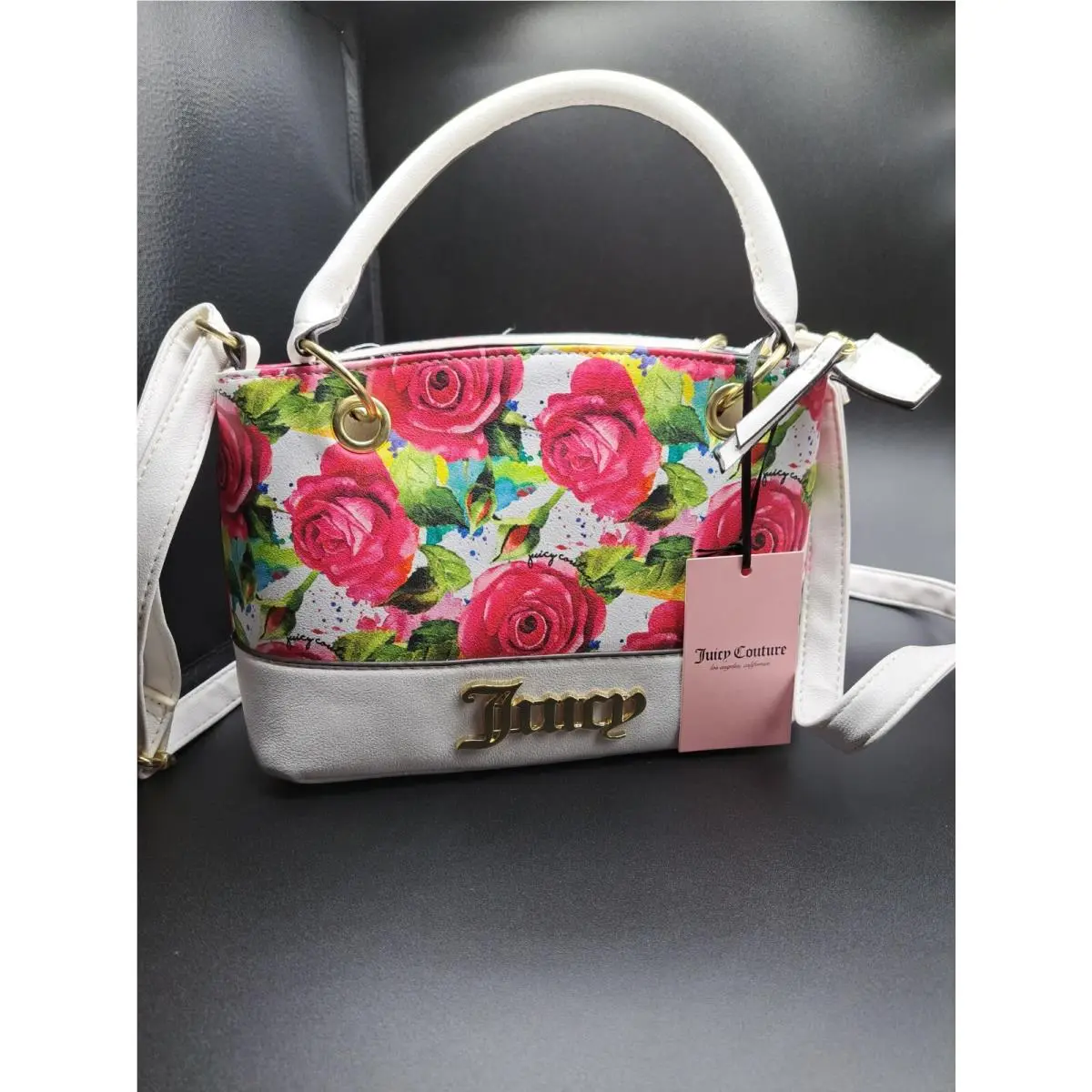 Juicy | Sweet Fantasy Rose Couture Sweet Fantasy Rose Crossbody Satchel White Rose Retail