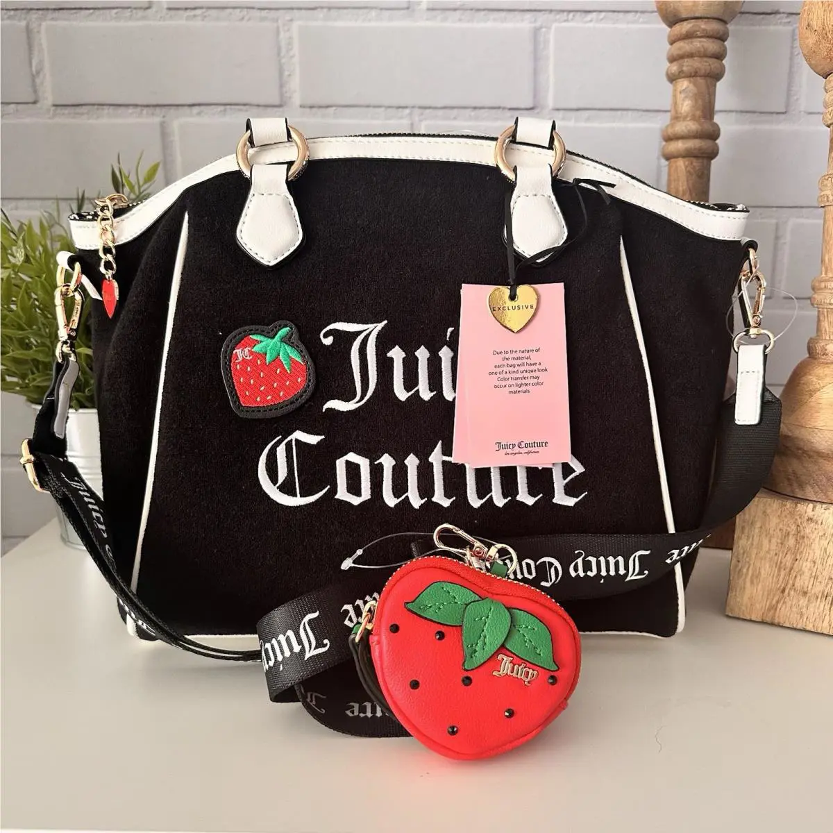Juicy Couture Sweet N Juicy FR Strawberry Tote Bag Liquorice