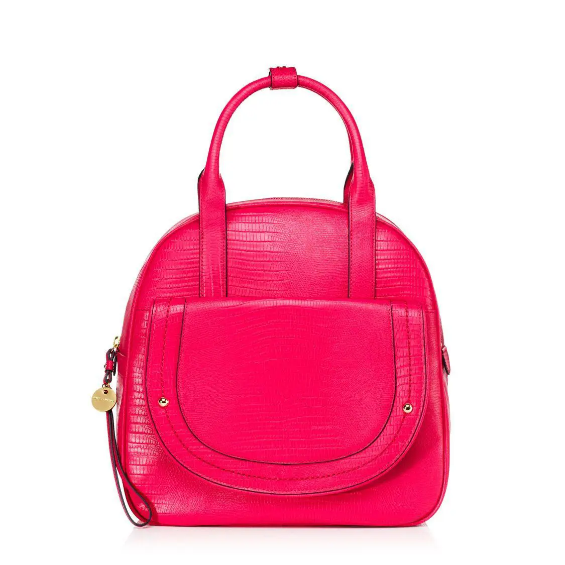 Juicy Couture Sierra `lizard` Leather Mod Box Tote/satchel Bag in Pink-nwt