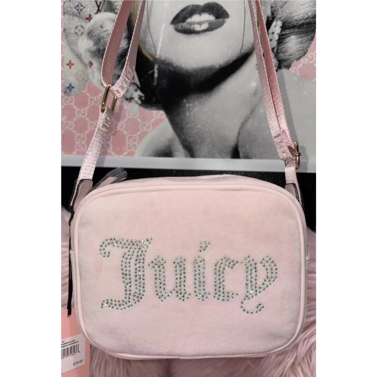 Juicy Couture Obsession Crossbody Powder Blush Velvet 11JCCKBJC-PB