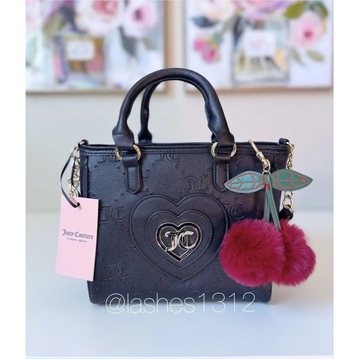 Juicy Couture Bag Only You N Me Heart Crossbody - Black