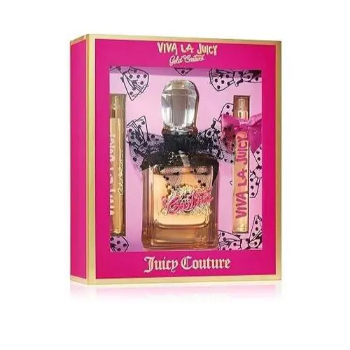 Juicy Couture Viva La Juicy Gold Couture Edp 3 pc Gift Set 3.4 oz + .33oz