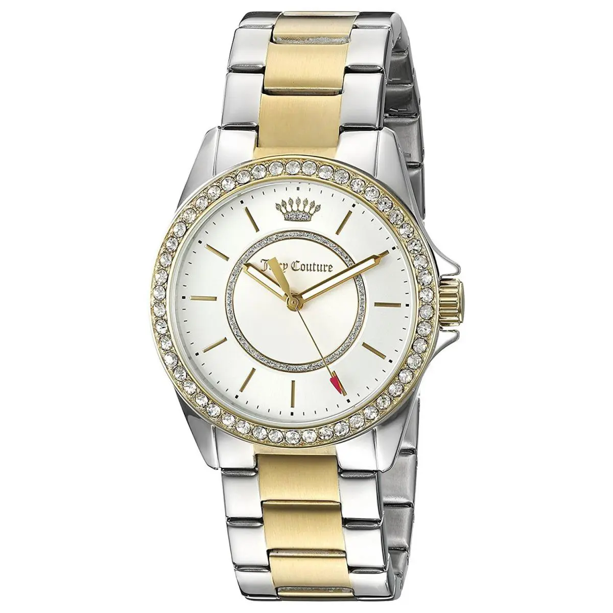Juicy Couture 1901411 White Dial Gold Stainless Steel Bracelet Women`s Watch