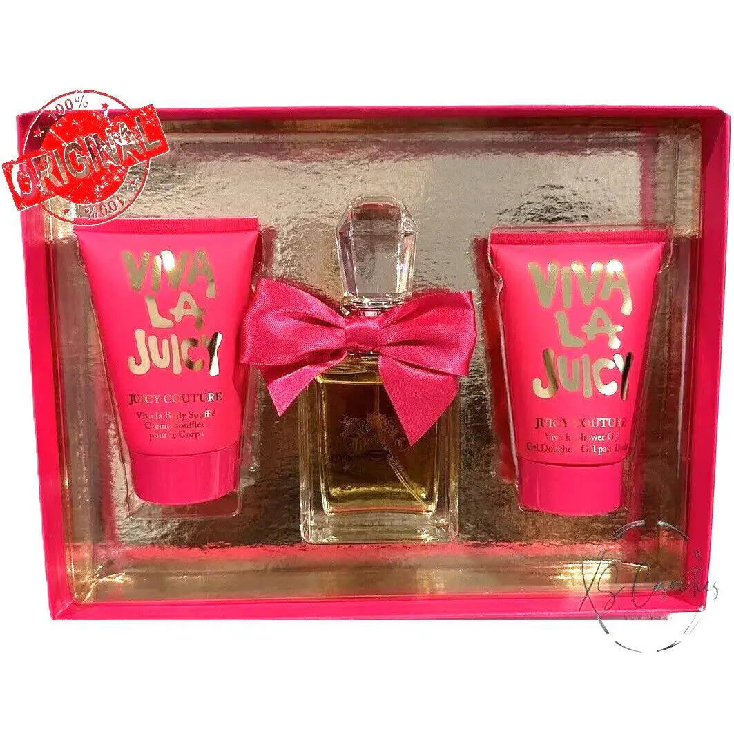 Viva La Juicy 3 Piece 3.4 Edt 4.2 OZ Body Lotion 4.2 OZ Shower Gel Set
