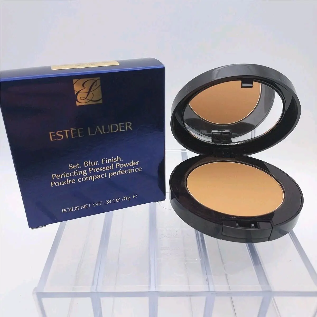 Estee Lauder Set Blur Finish Perfecting Pressed Powder Medium Full Size Rare