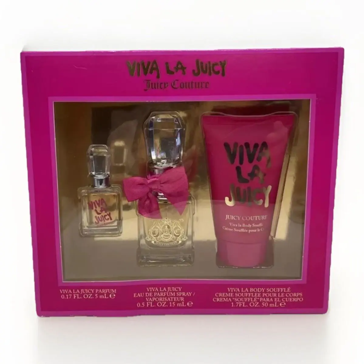 3 Pc Viva La Juicy Gift Set Perfume + Mini + Body Cream Juicy Couture