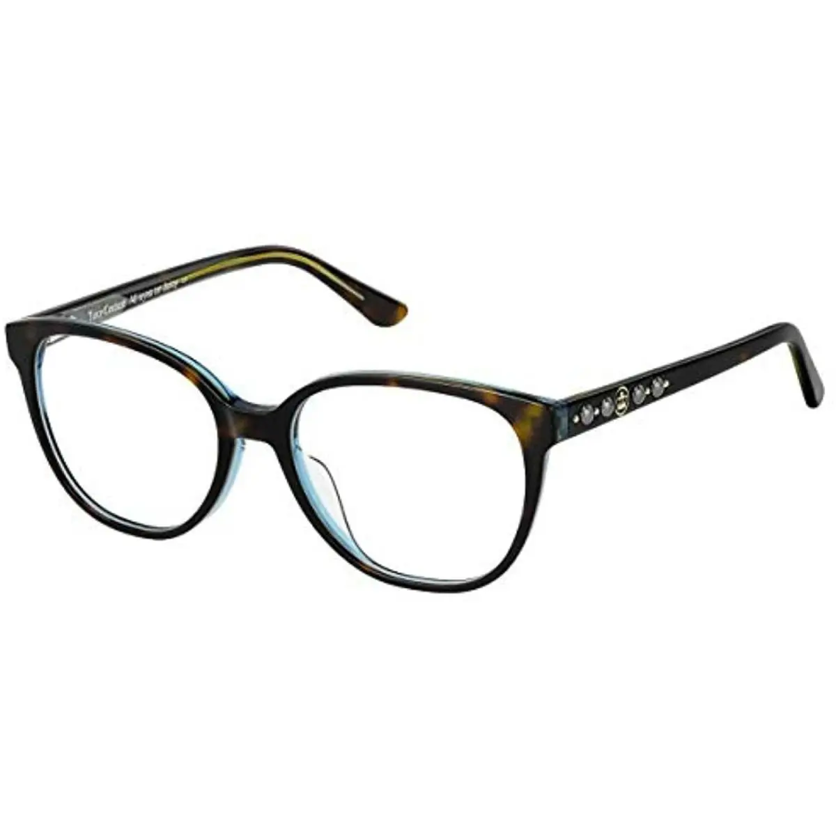 Juicy Couture JU194 0IPR Havana Crystal Blue Eyeglasses 52mm W/juicy Case