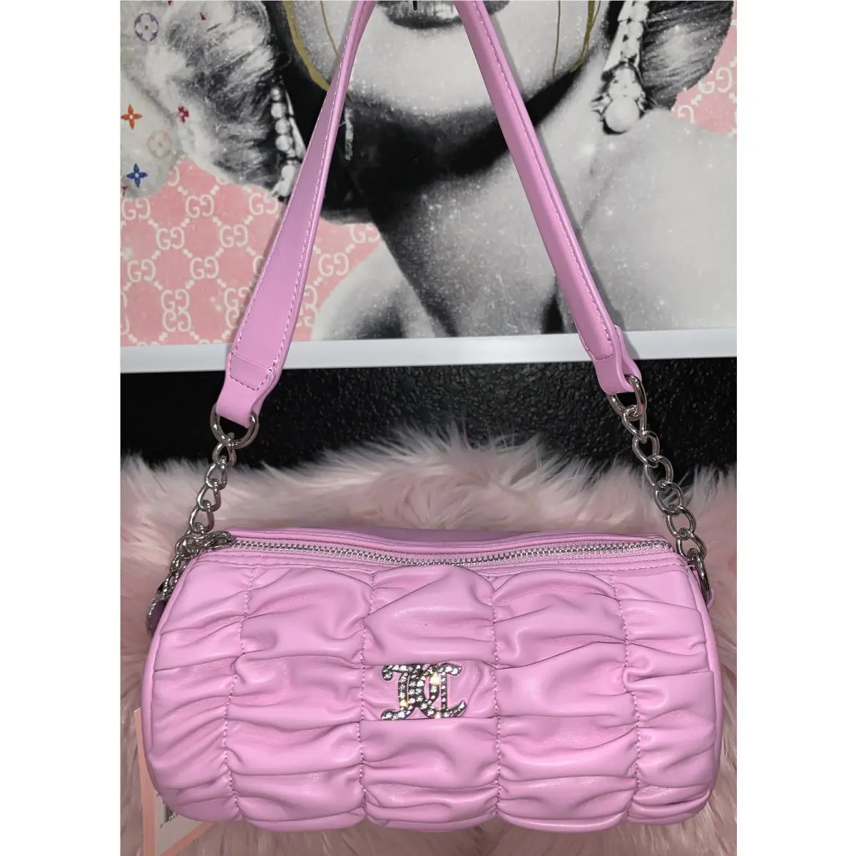 Juicy Couture Fondant Pink Run The World Shoulder Bag 11JCCHEMX-FP