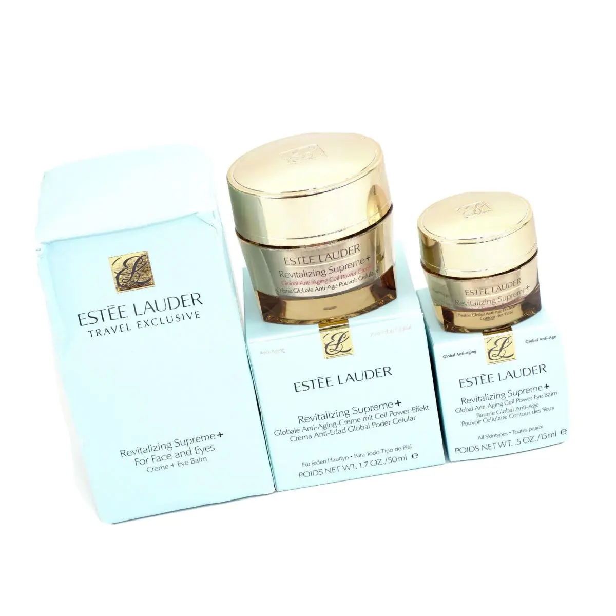 Estee Lauder Travel Exclusive Revitalizing Supreme+ For Face Eyes 2PC Set