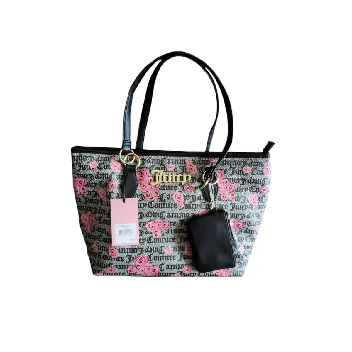 Juicy Couture Pink Roses Handbag - Showstopper Tote —