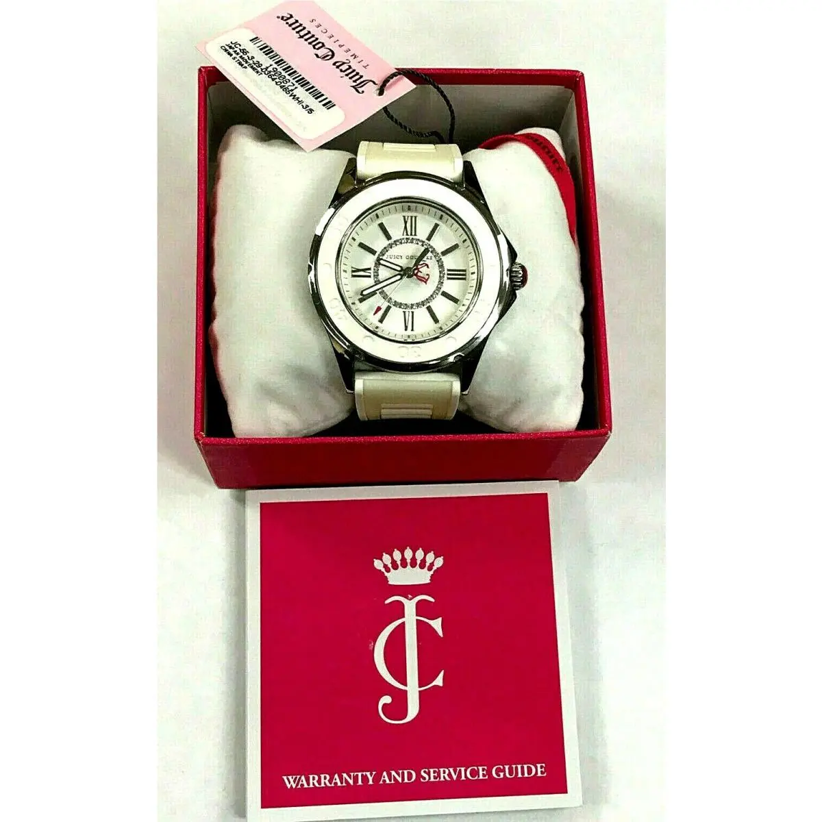 Juicy Couture 1900871 Rich Girl White Rubber Strap Ladies Quartz Watch Warranty