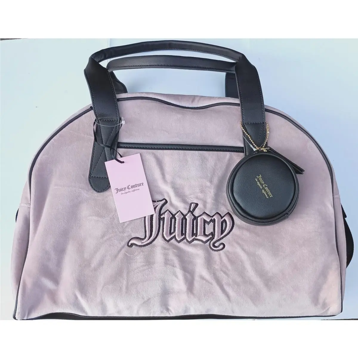 Juicy Couture Velour Queen Of Everything Weekender Duffle Bag Pink