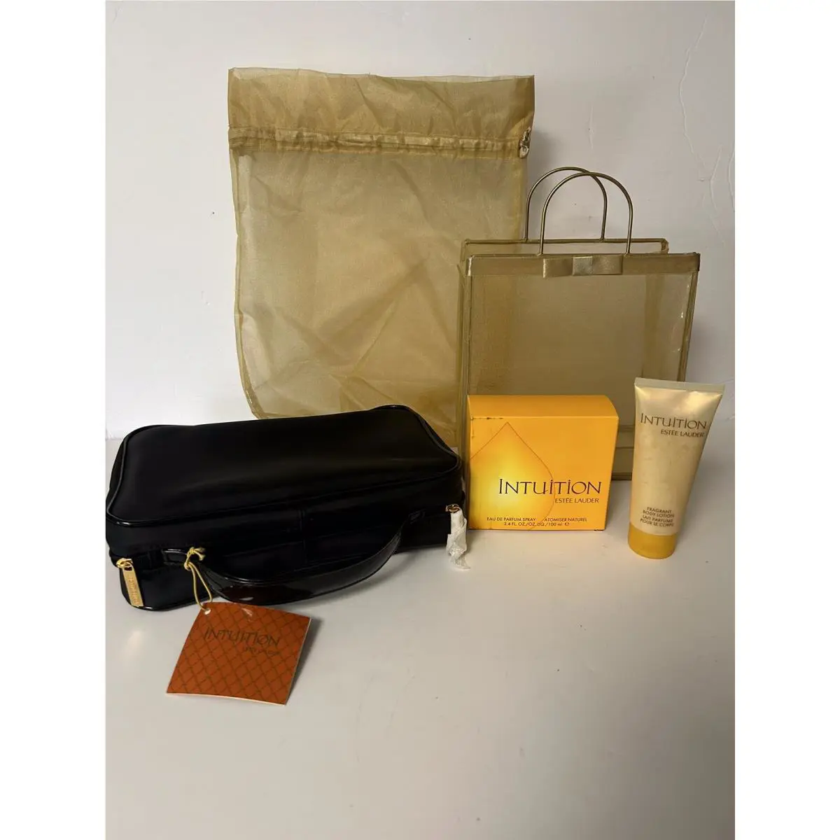 Estee Lauder Intuition Eau de Parfum Perfume 3.4oz Body Lotion Women Set Bag