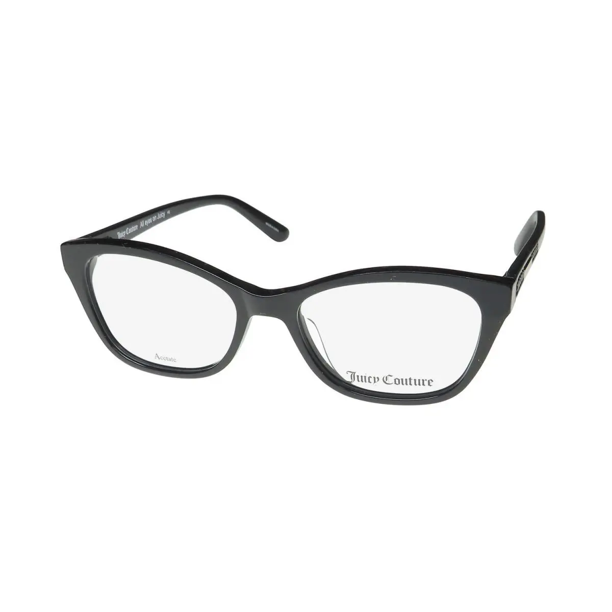 Juicy Couture 222 Eyeglasses Black Full-rim Plastic 807 Cat Eye 50-16-140