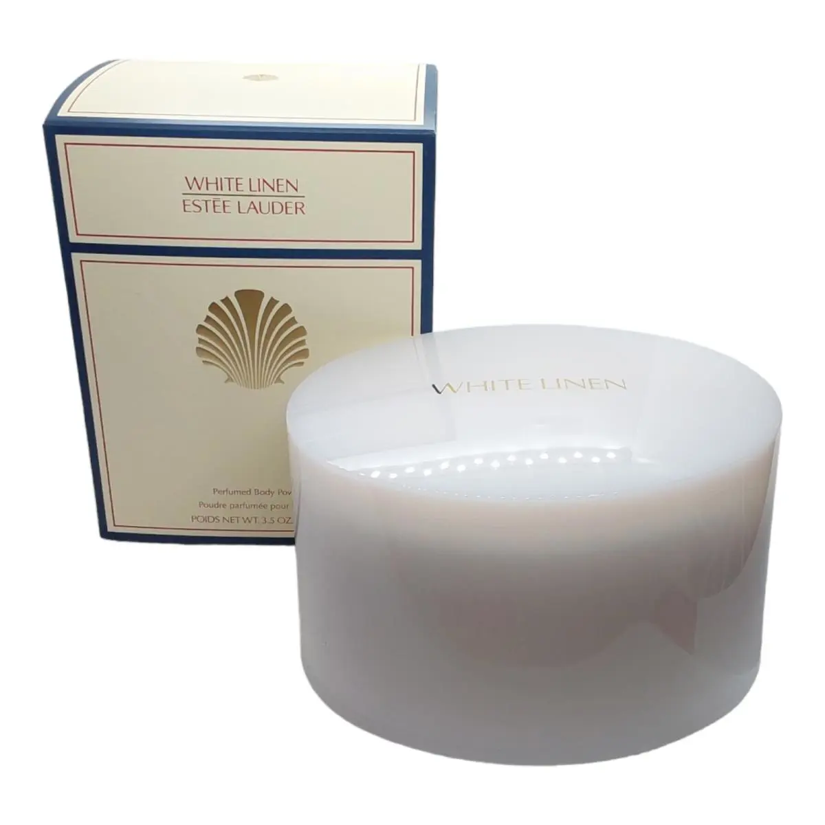 Estee Lauder White Linen Perfumed Body Powder with Puff 3.5 oz 100 g As Pictured