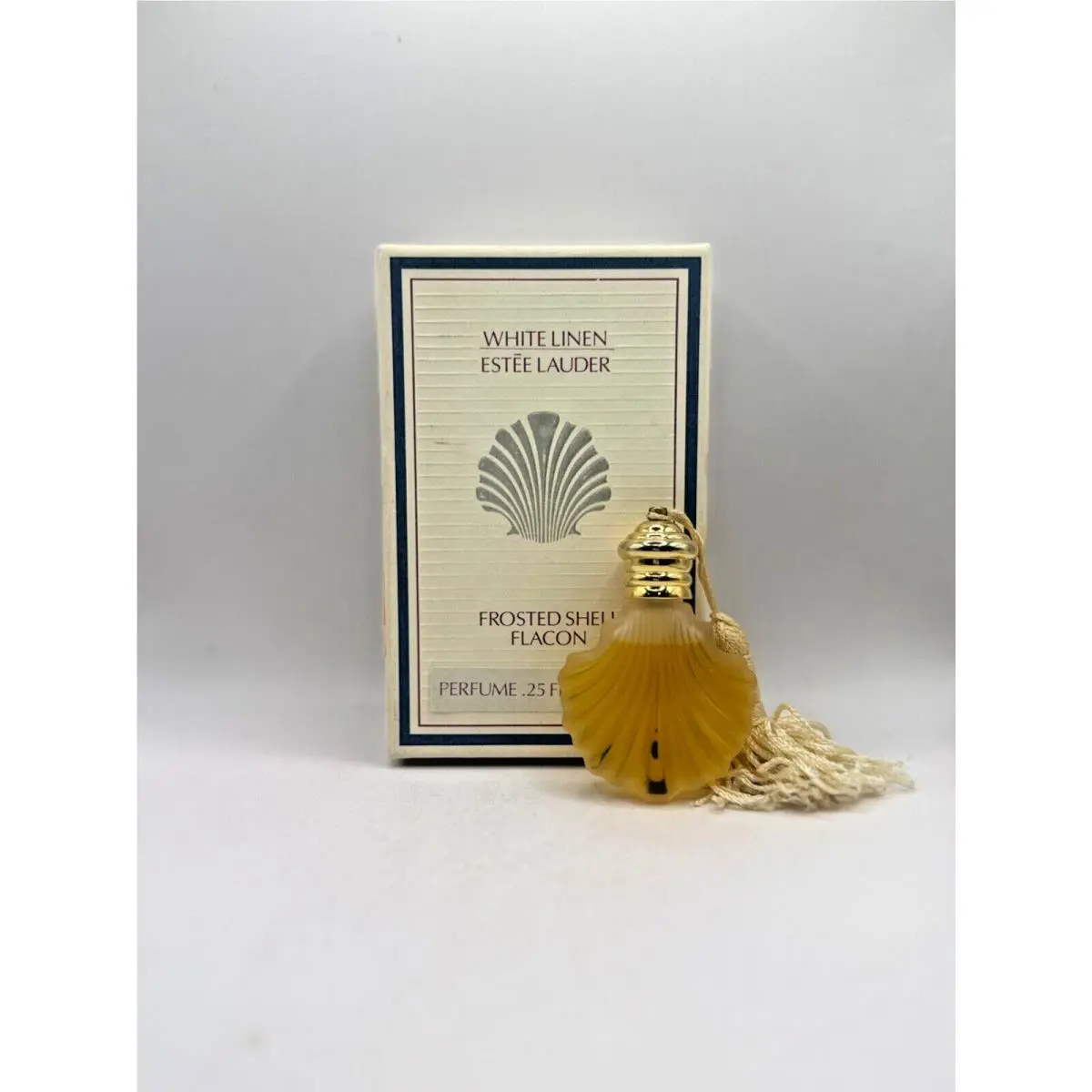 White Linen BY Estee Lauder `frosted Shell Flacon` 7.5ML Perfume
