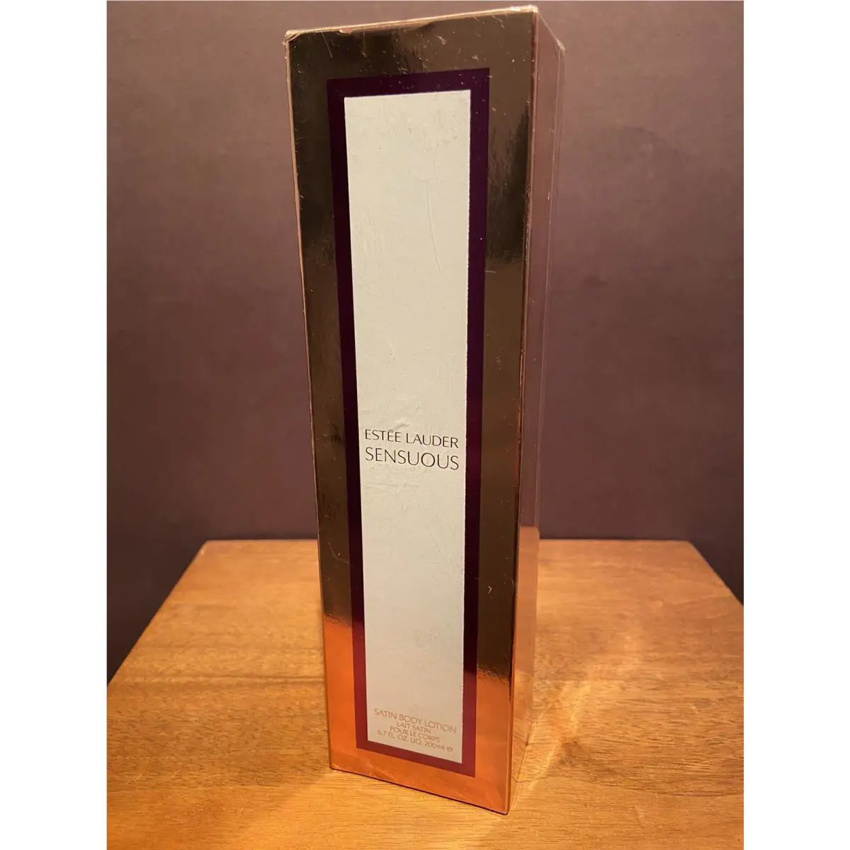 Sensuous by Estee Lauder 6.7 Oz / 200 ml Satin Body Lotion Box Rare