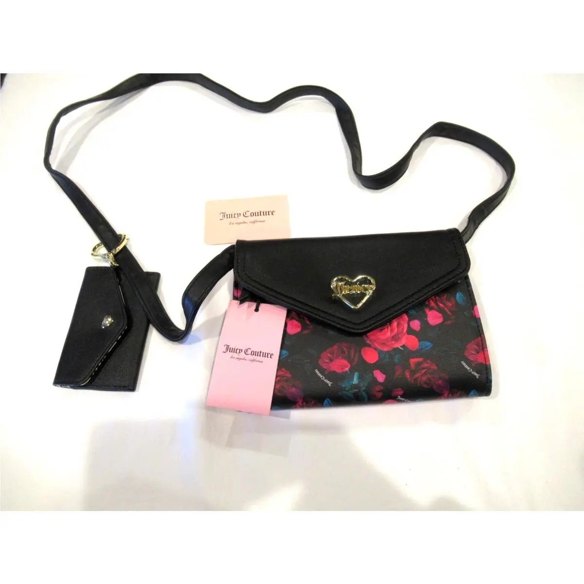 Juicy Couture Black Multirose Purse