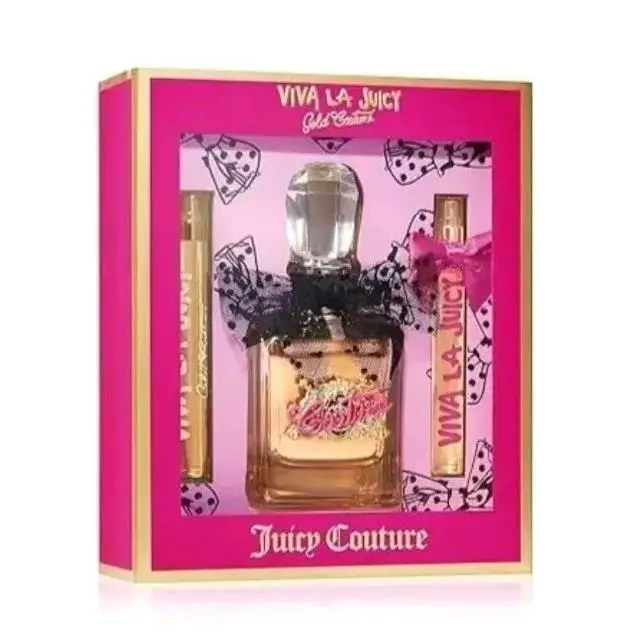 Juicy Couture Viva La Juicy Gold Couture Edp 3 pc Gift Set 3.4 oz + .33oz