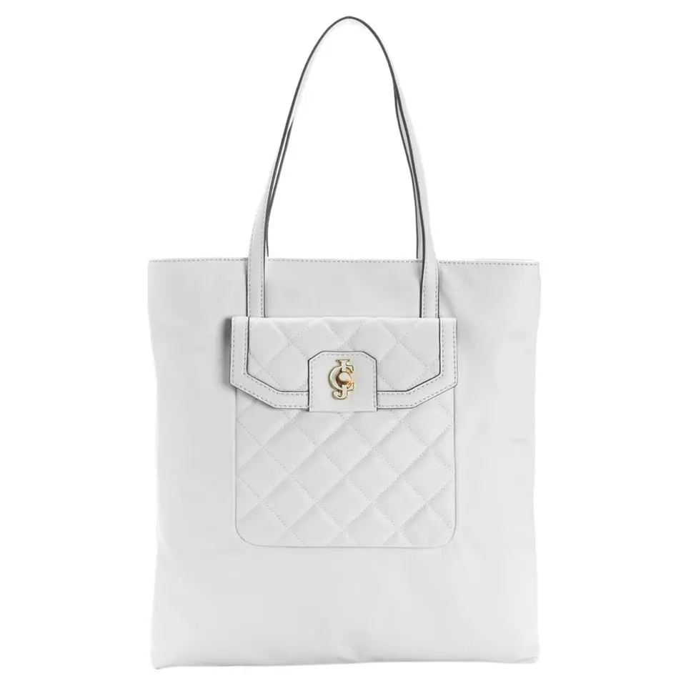 Juicy Couture White Desert Oasis Quilted Leather Tote Org - Exterior: White