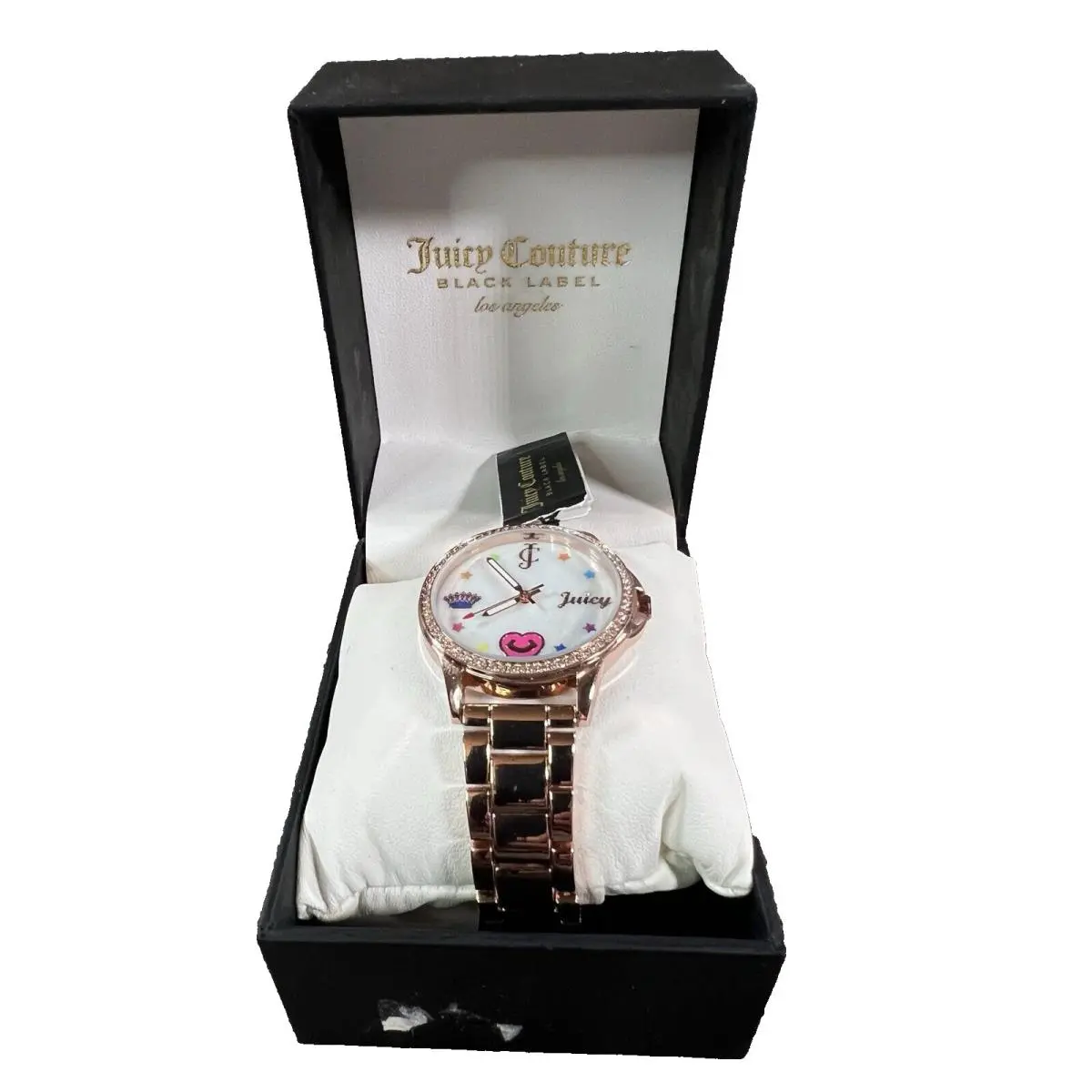 Juicy Couture Black Label JC/1116 Women’s Analog Watch Gold Rose Band
