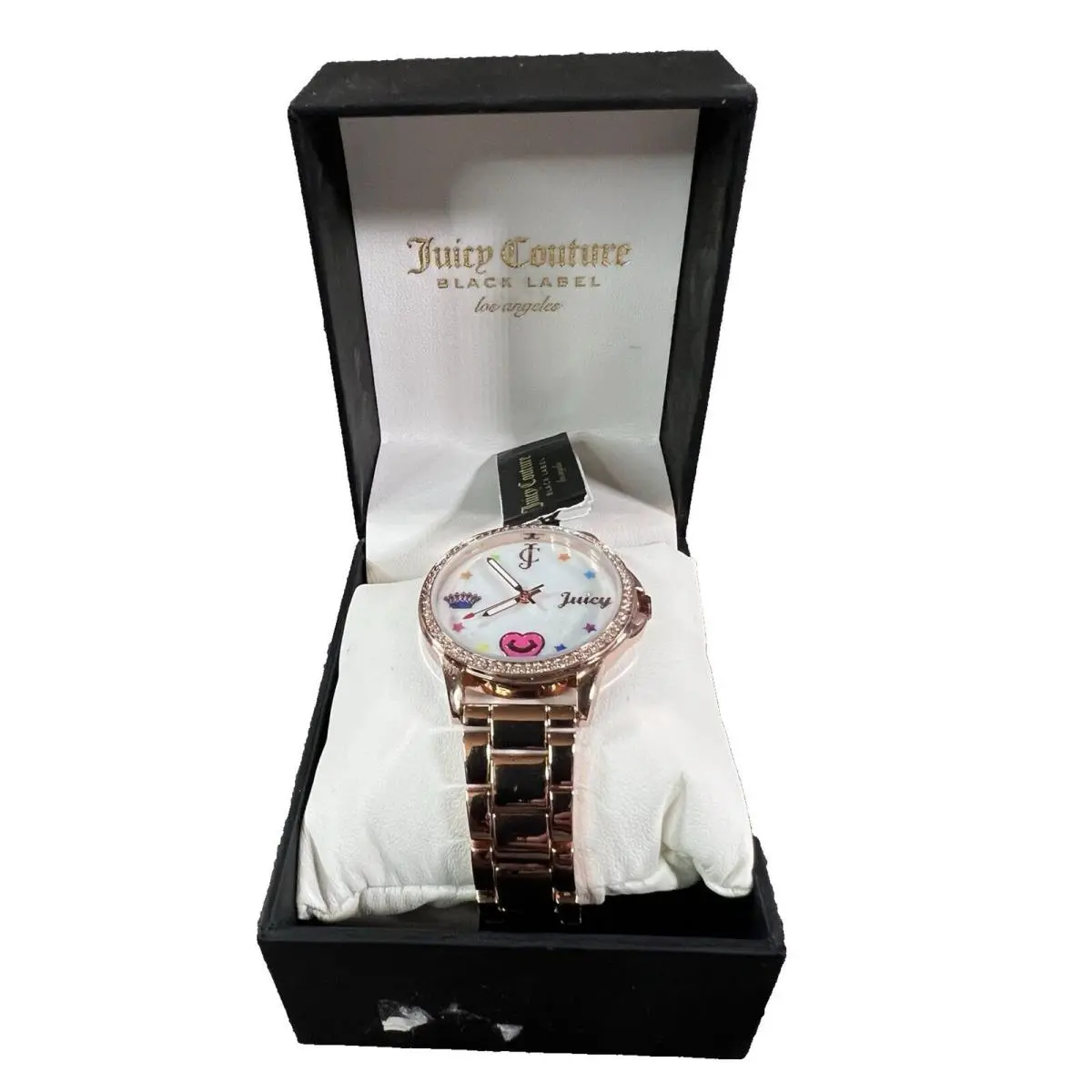 Juicy Couture Black Label JC/1116 Women’s Analog Watch Gold Rose Band