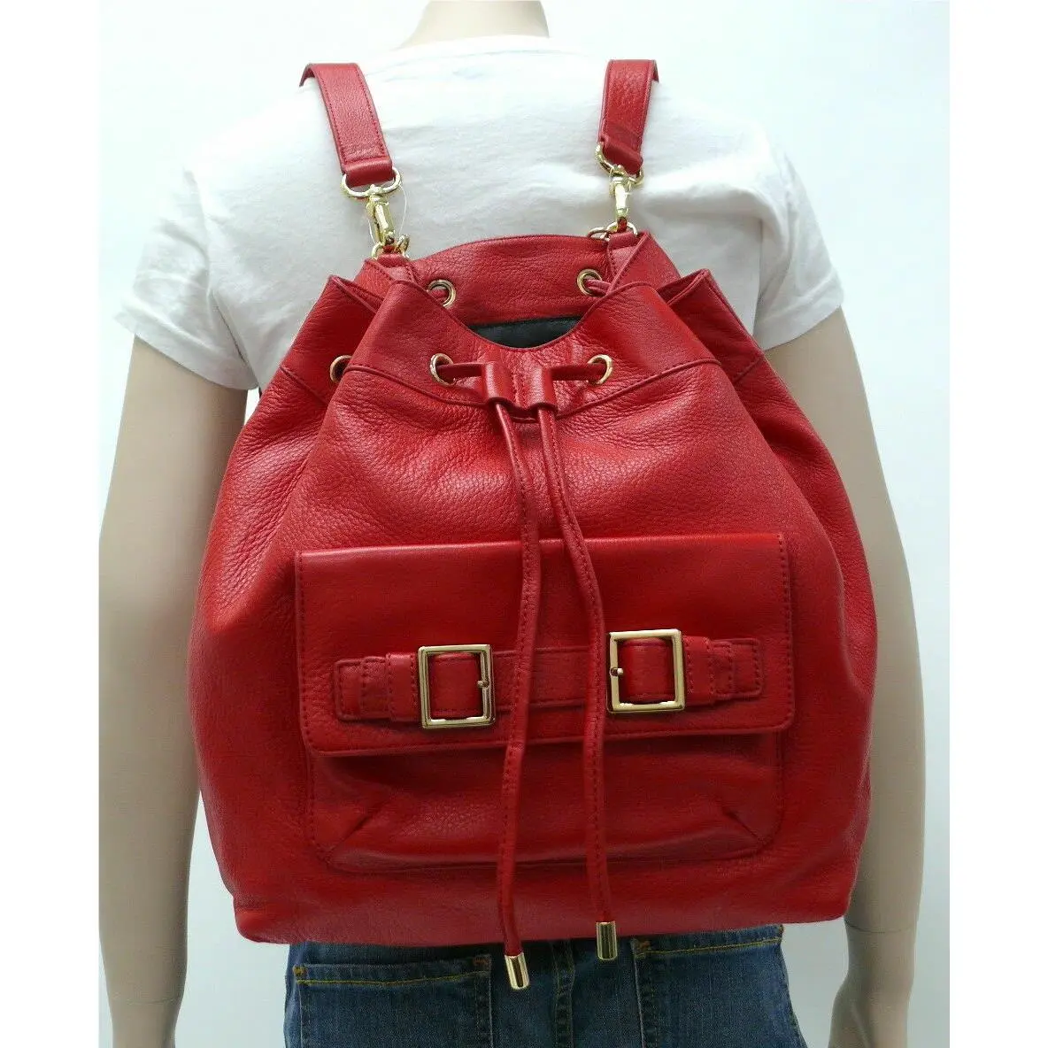 Juicy Couture Red Leather Backpack YHRU4037