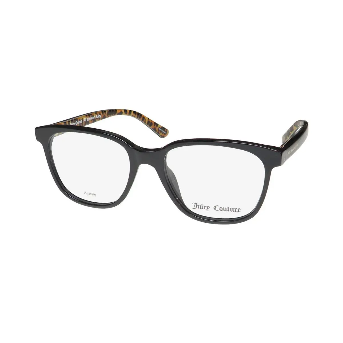 Juicy Couture 304 Eyeglass Frame Black Plastic Womens Square 49-17-135