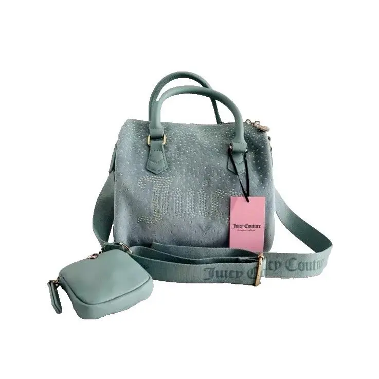 Juicy Couture Let IT Shine Satchel Bag Cool Blue