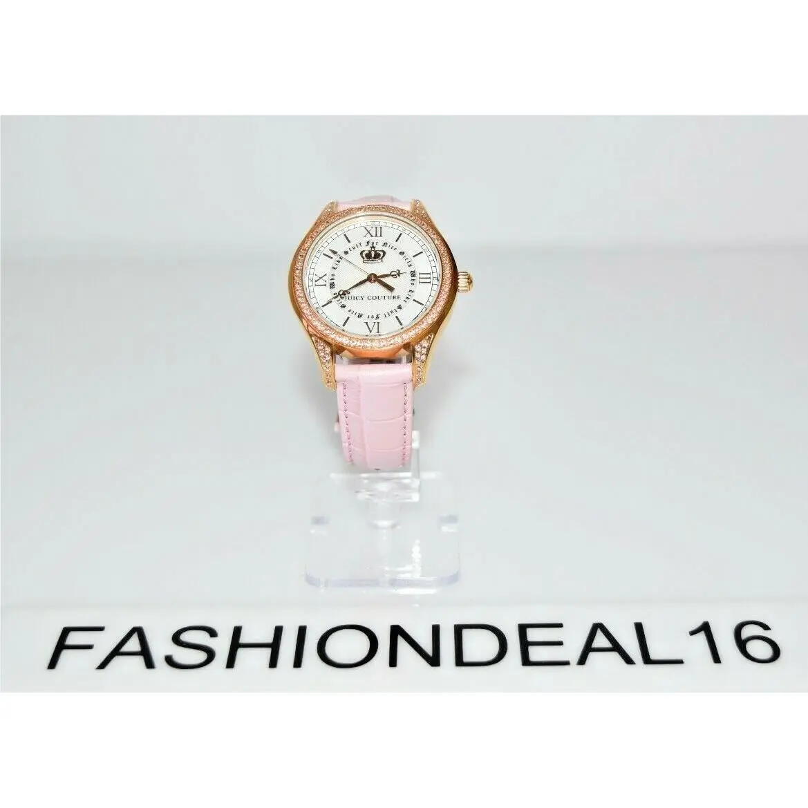 Juicy Couture Livey Pink Leather Swarovski 1900742 Watch