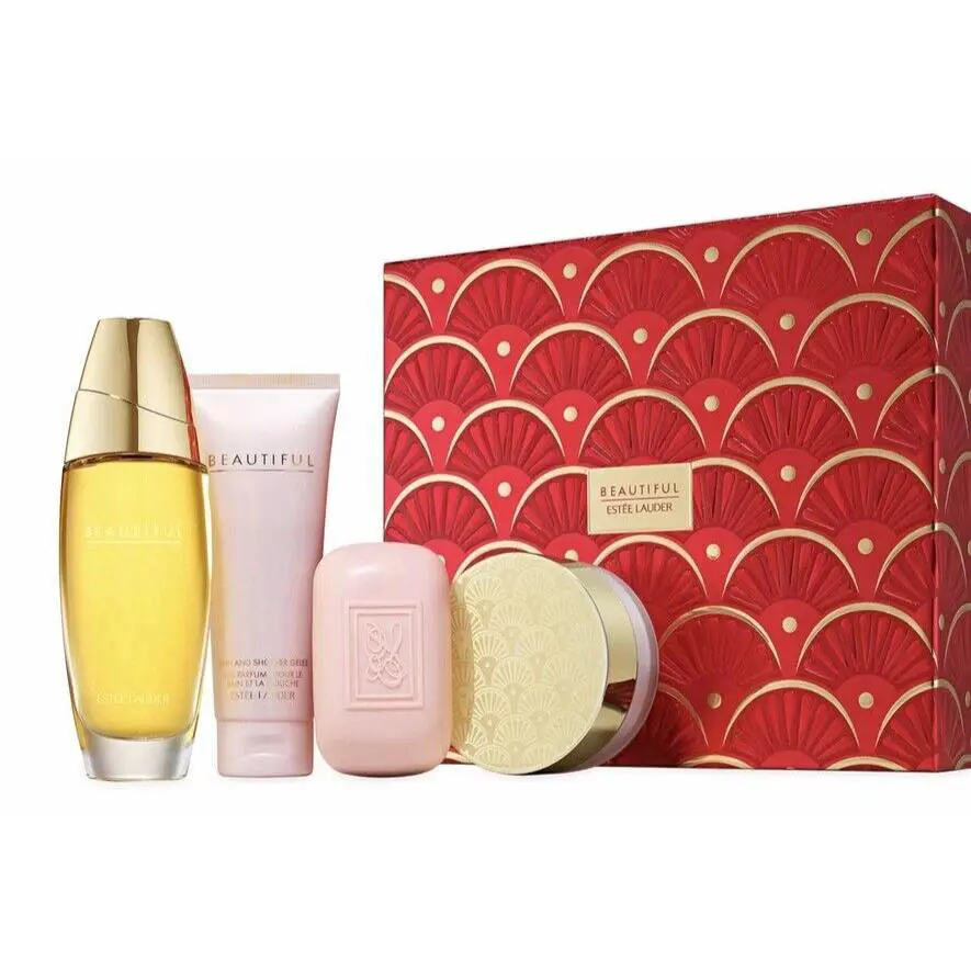 Beautiful Estee Lauder Women 4pc Set 3.4 oz Edp + 3.4 Lotion + Soap + Powder by Estée Lauder