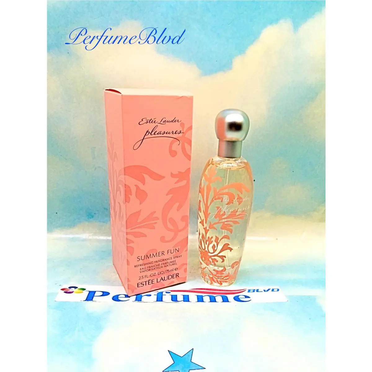 Estee Lauder Pleasures Summer Fun 2.5 Fl.oz 75 ML Refreshing Fragrance Spray