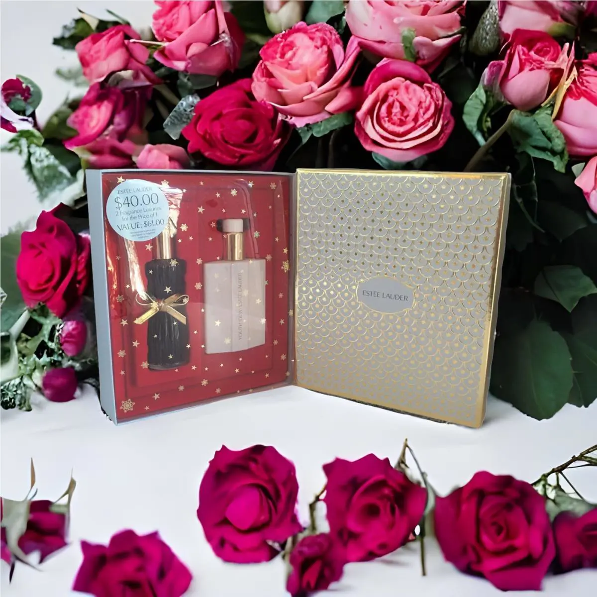 Estee Nib Lauder Youth Dew 2pc Set: 2.25 oz Eau de Parfum + 3.12 oz Body Satinée