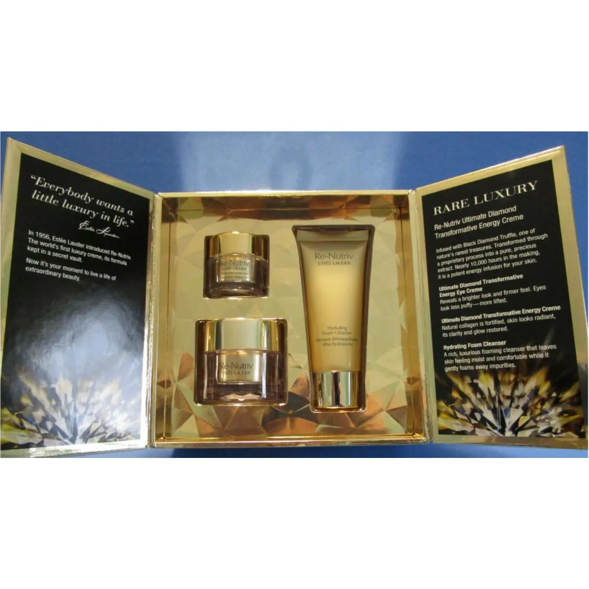 Estee Lauder Re-nutriv Ultimate Diamond Face Eye Creme Foam Cleanser