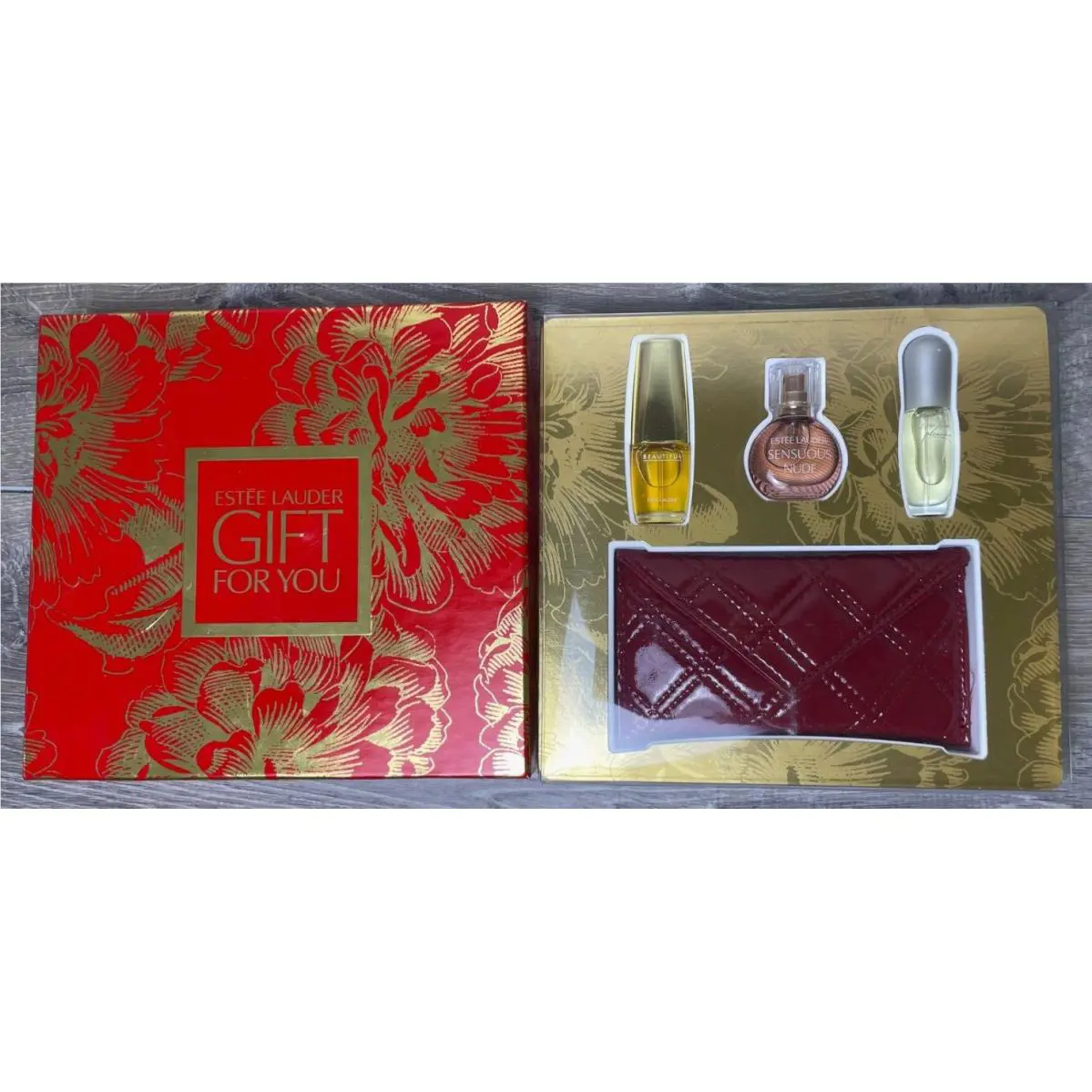 Estee Lauder 4 Piece Mini Perfume Gift Set Sensuous Pleasures Beautiful