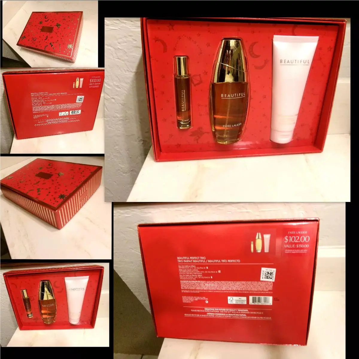 Estee Lauder Limited Edition Beautiful Perfect Eau De Parfum Spray Trio-authenti
