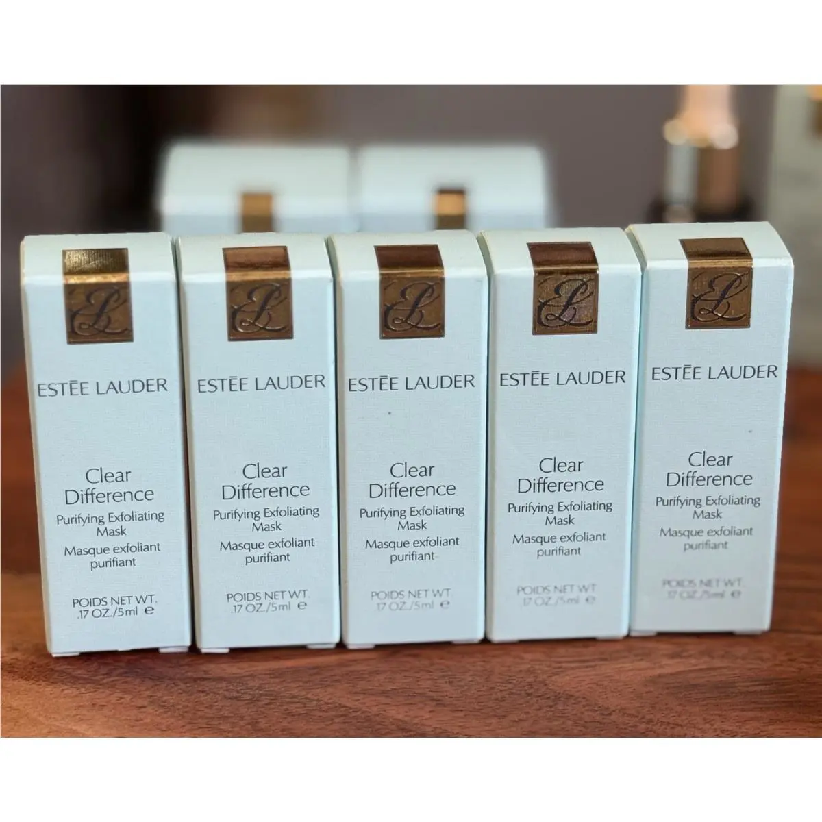5 Estee Lauder Clear Difference Purifying Exfoliating Mask Minis .17 oz